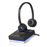 Leitner LH575 premium plus dual-ear Wireless Headset in Base with FocusLight busy indicator