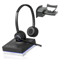 Leitner LH675 Premium Plus wireless headset and base with lifter